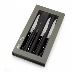 Coffret 4 Couteaux Steak Royal Steak Noir 22,5 Cm Amefa -Moulin Soldes Boutique coffret 4 couteaux steak royal steak noir 225 cm amefa 2