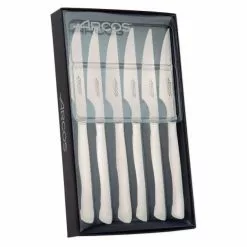 Coffret 6 Couteaux à Steak 11 Cm Lame Lisse Acier Inoxydable Arcos