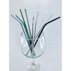 Paille En Inox Coudée 21,5cm X4 Lebrun -Moulin Soldes Boutique paille en inox coudee 215cm x4 lebrun 2