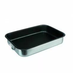 Plat à Rôtir Inox Antiadhérent 30 X 22 Cm X H 6 Cm Ibili